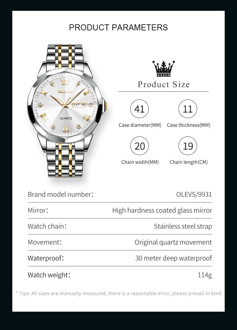 Olevs 9931 Diamond Glass