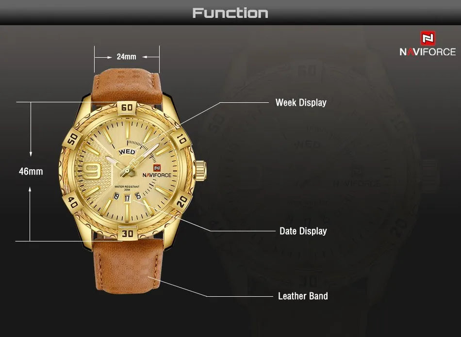Naviforce 9117 L - Gold