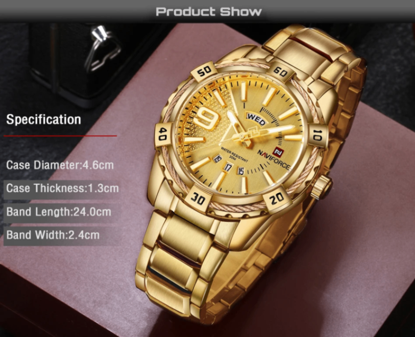 Naviforce 9117 CH - Gold