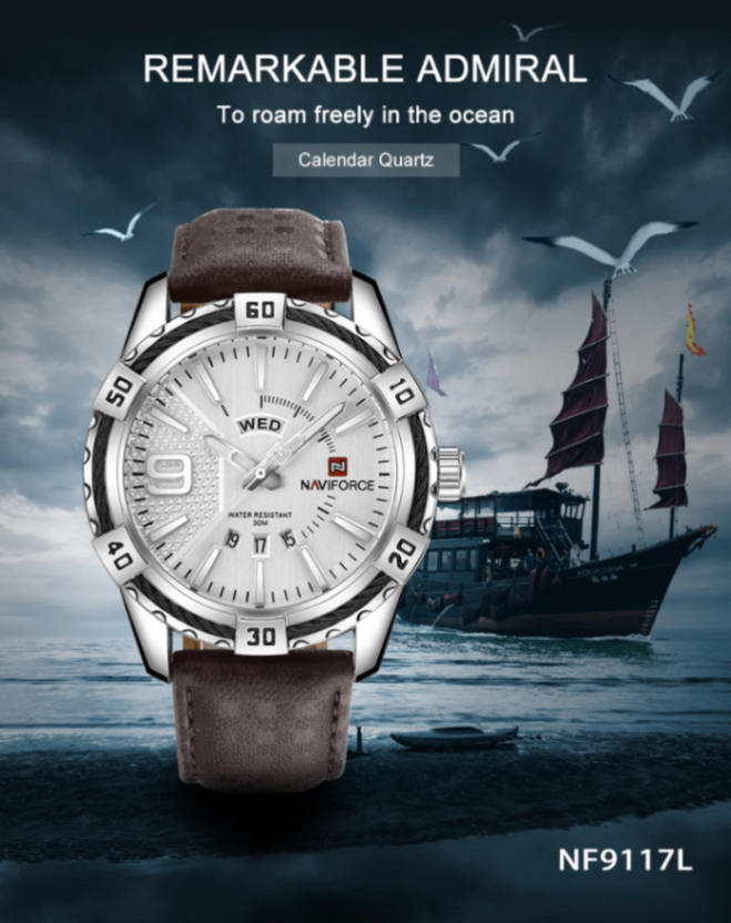 Naviforce 9117 L - Silver