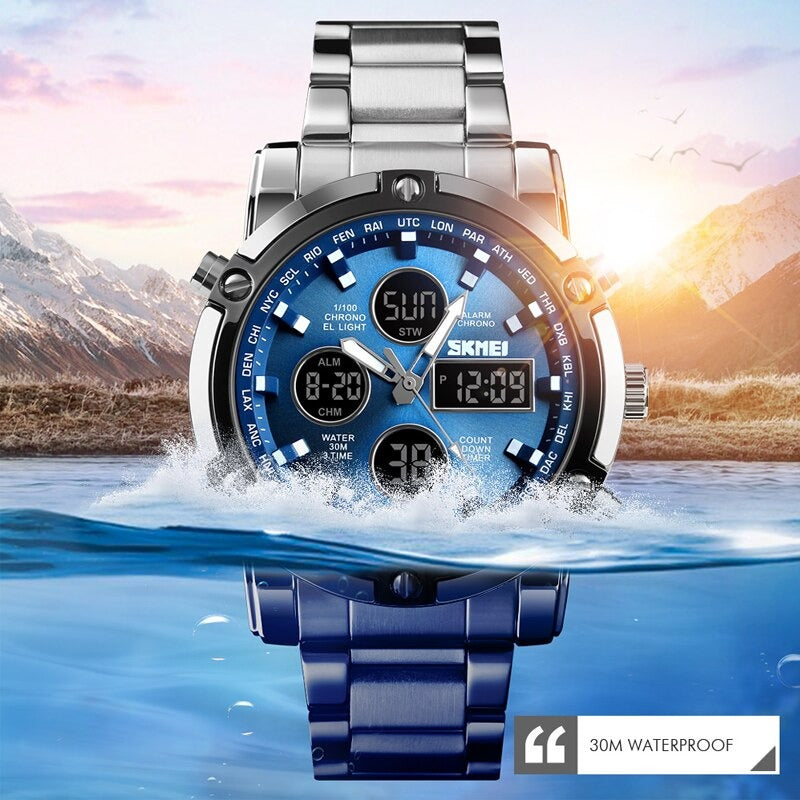 SKMEI 1389 SILVER BLUE
