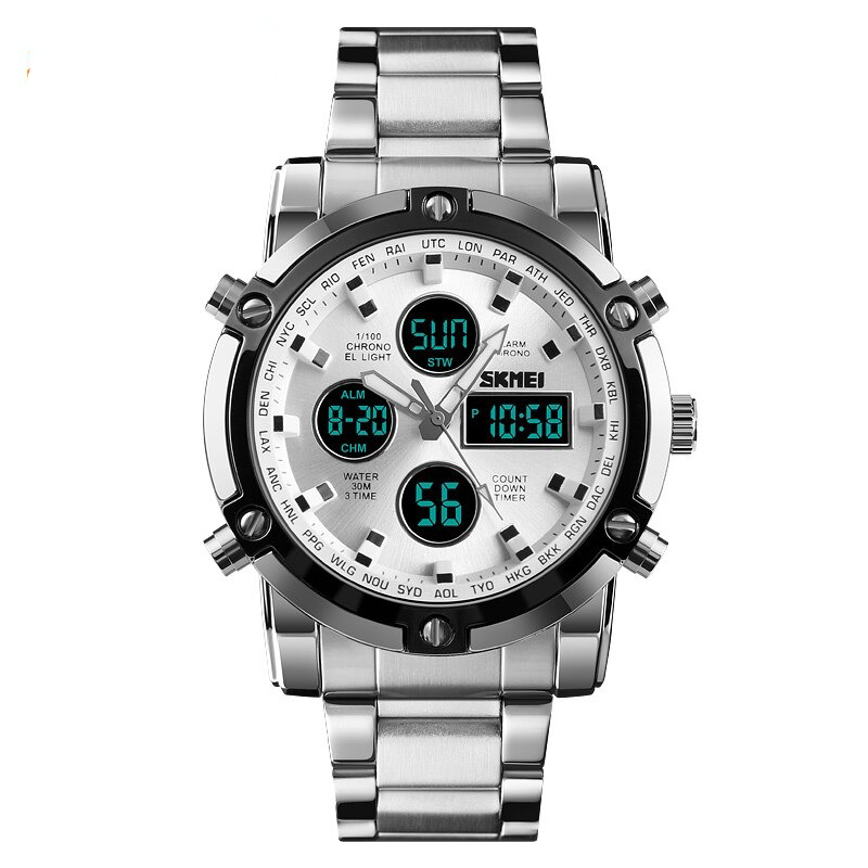SKMEI 1389 Silver White