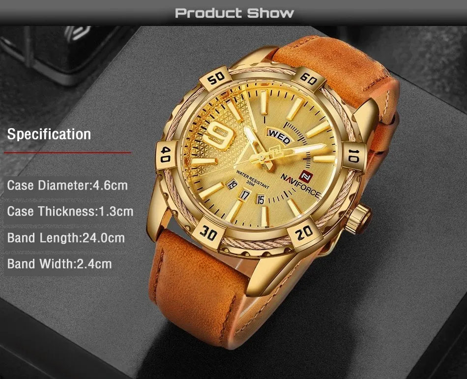 Naviforce 9117 L - Gold