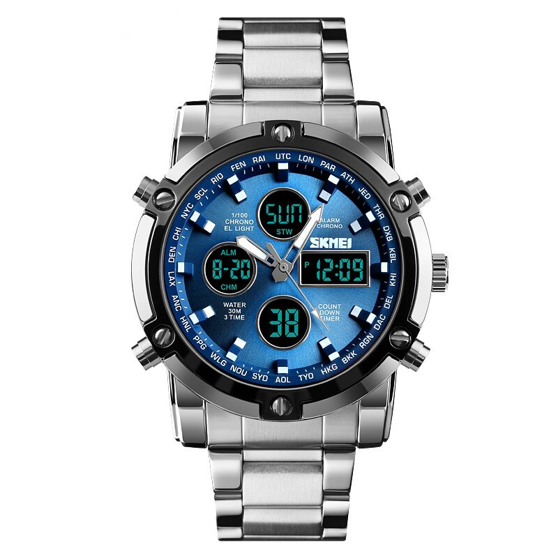 SKMEI 1389 SILVER BLUE
