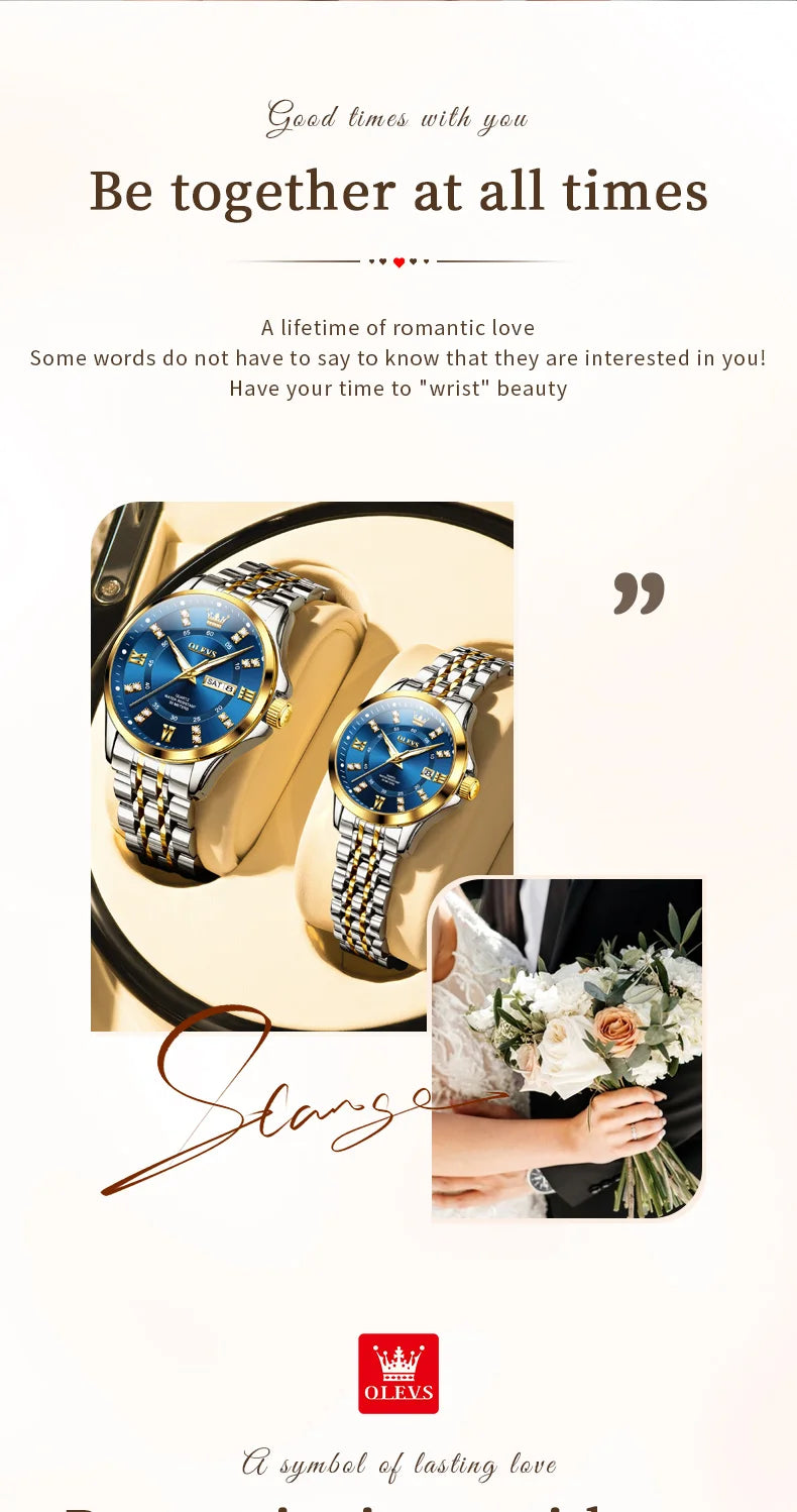 OLEVS 3620 Couple Watch