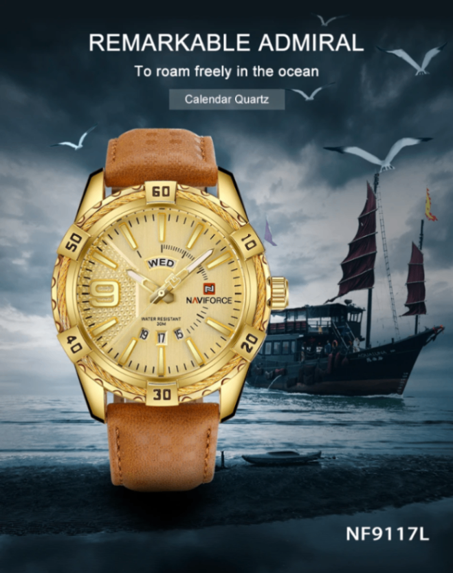 Naviforce 9117 L - Gold